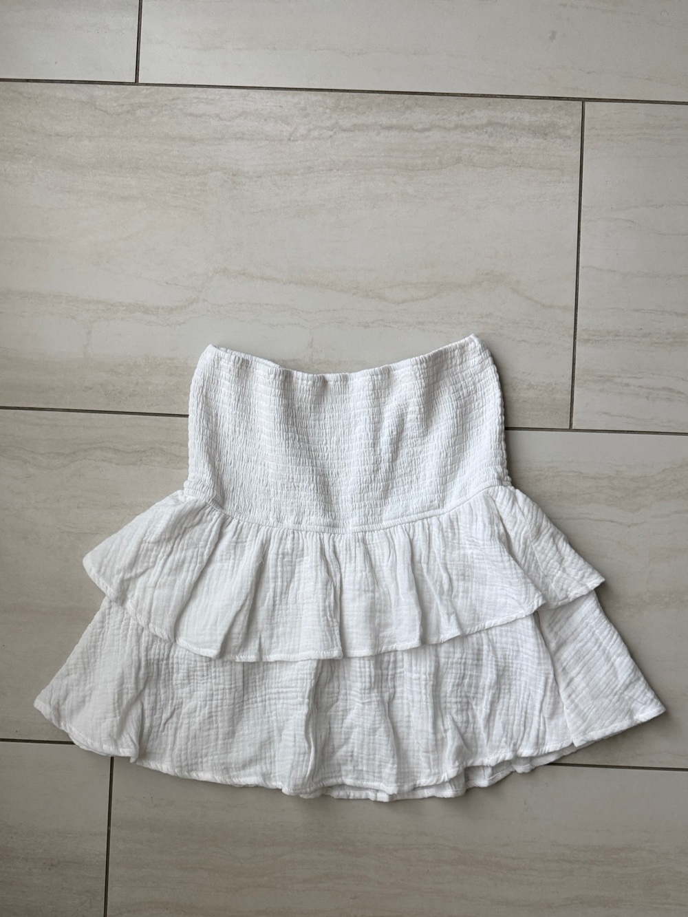 White Tiered Ruffle top - Women